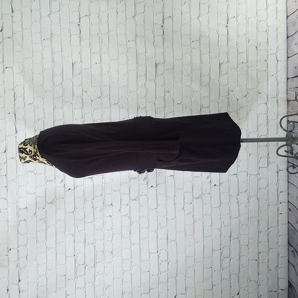 New York & Company Size Medium Black Belted Sweater Dress - Picture 3 of 11